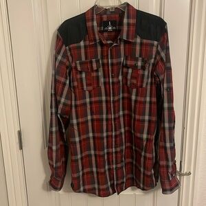 I Jeans by Buffalo. men’s XL LONG & short sleeve western button up shirt Shacket
